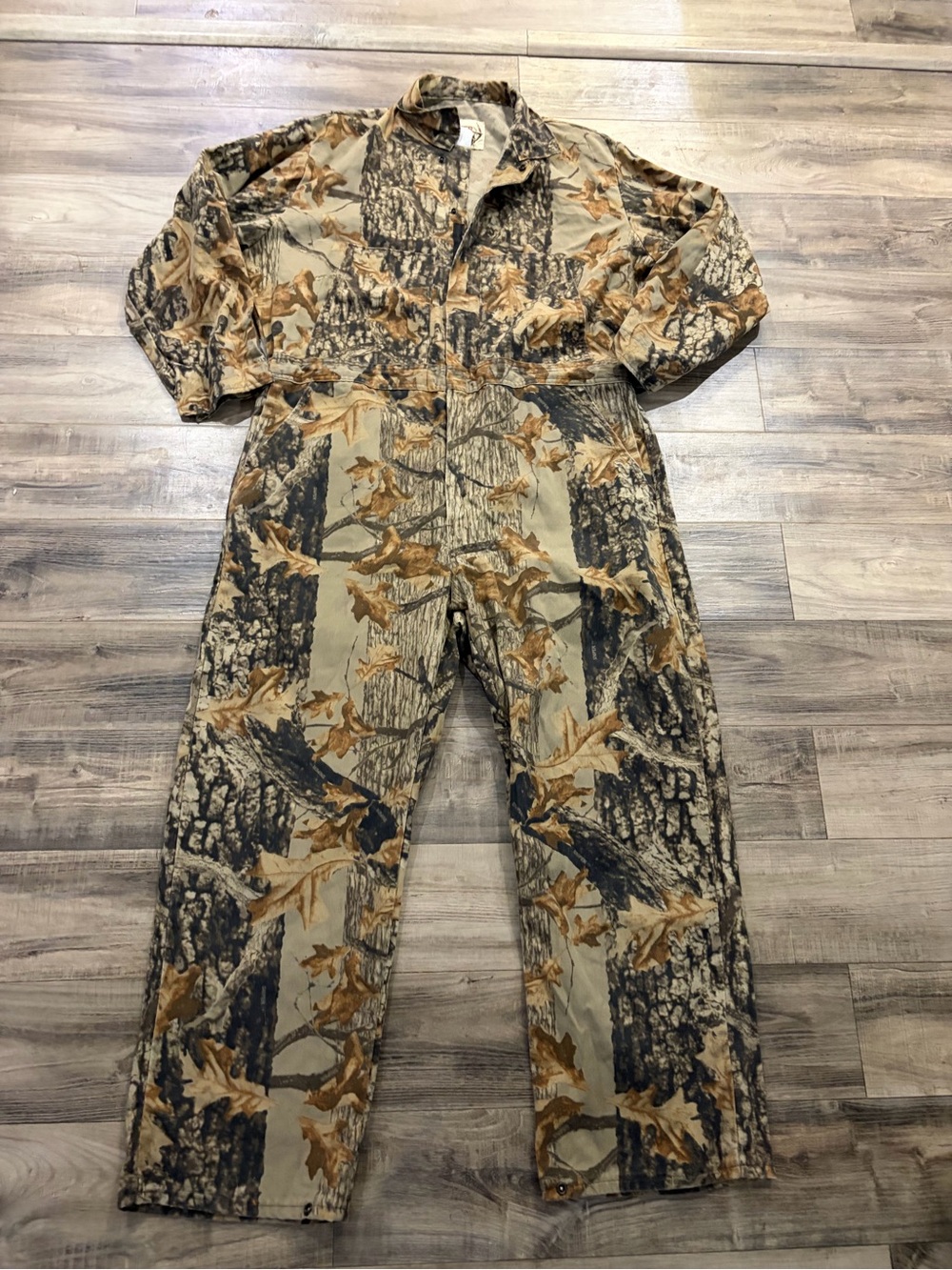 Vintage Deer River Outdoor Apparel Camouflage Coverall